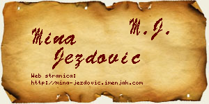 Mina Jezdović vizit kartica